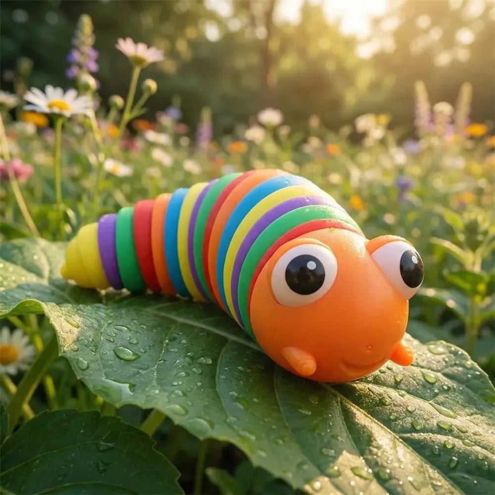 Rainbow slug fidget toy - toys