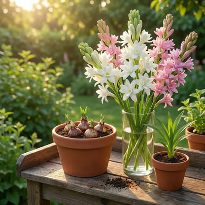 Rajnigandha double petal tuberose bulbs (pack of 2)
