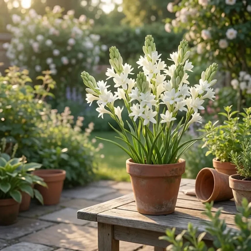 Rajnigandha double petal tuberose bulbs (pack of 2)