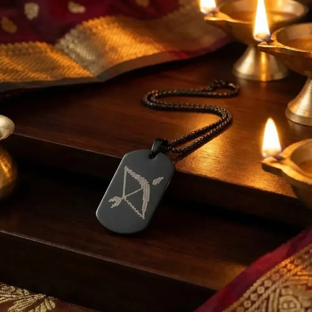 Ram baan tag necklace – black