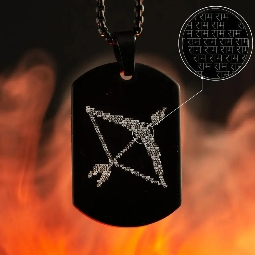 Ram baan tag necklace – black