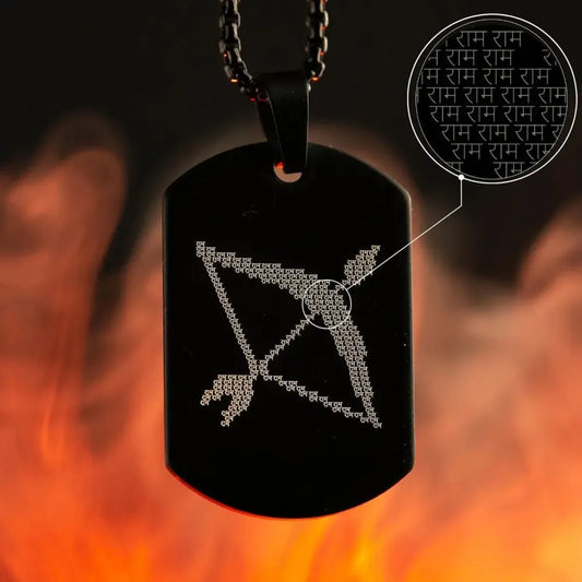 Ram baan tag necklace – black