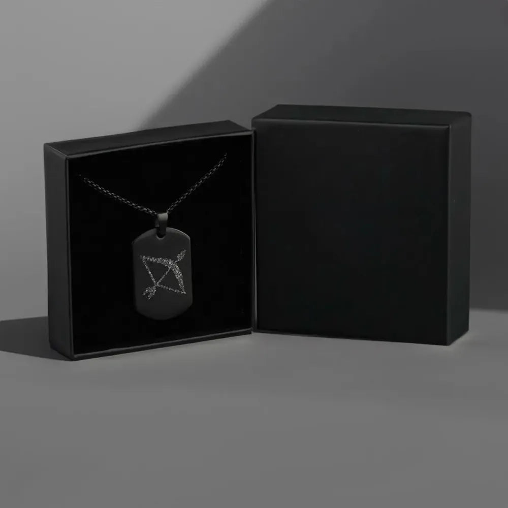 Ram baan tag necklace – black
