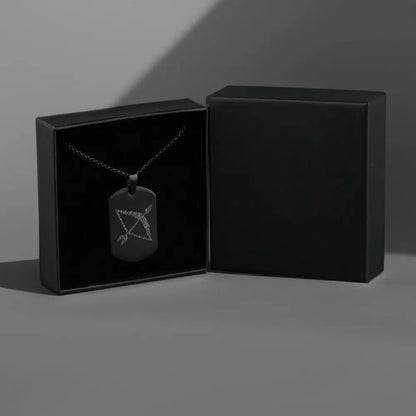 Ram baan tag necklace – black