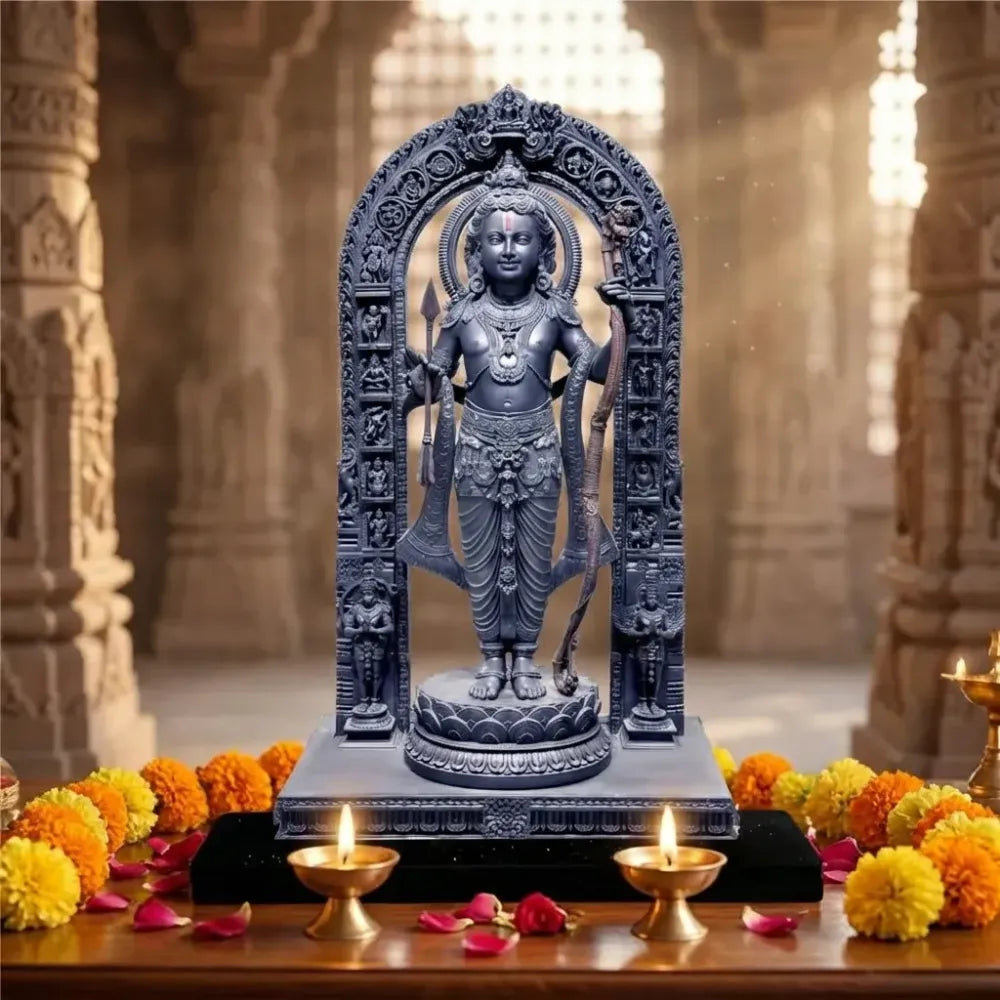 Ram lalla mdf cutout of statue in ayodhya mandir (2d)