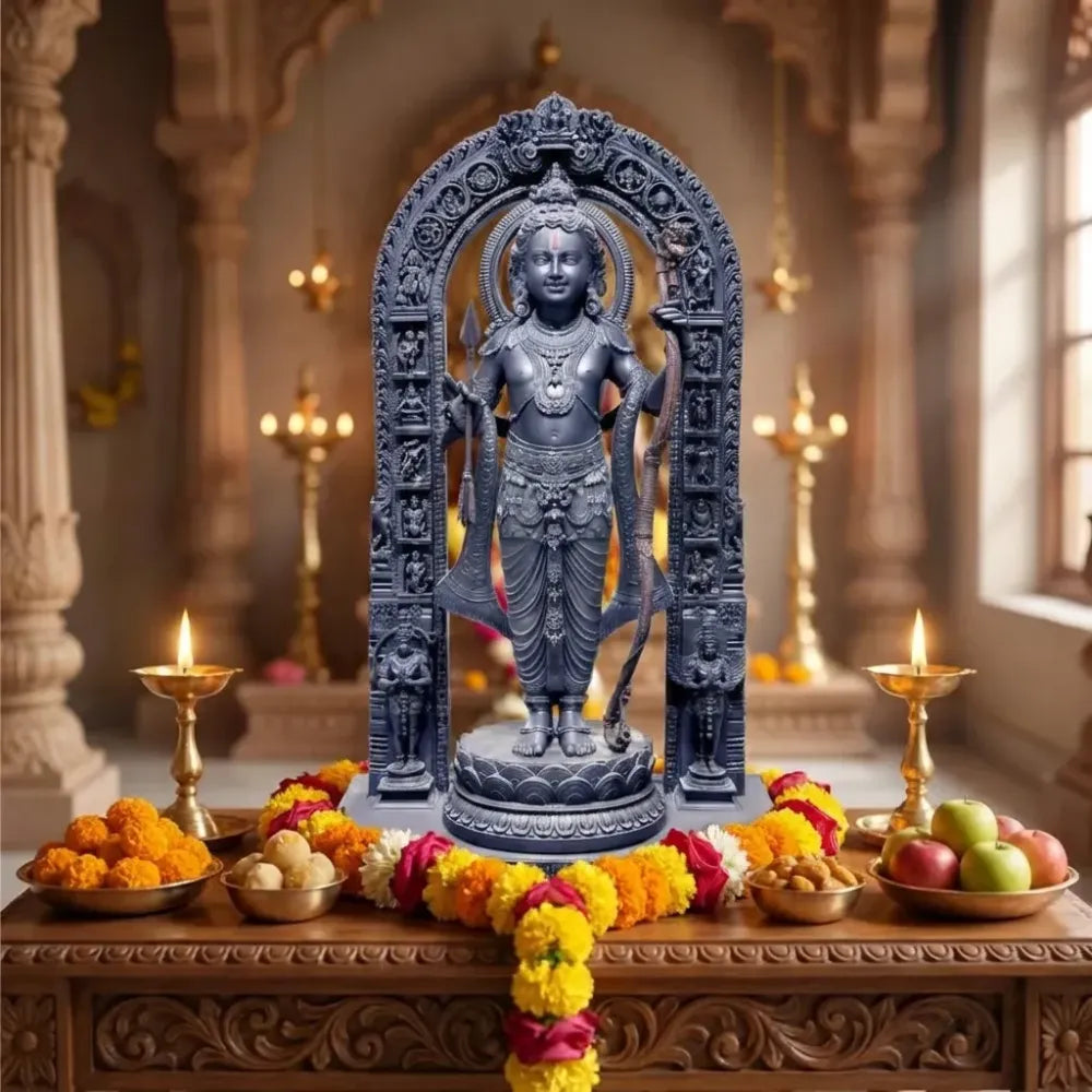 Ram lalla mdf cutout of statue in ayodhya mandir (2d)