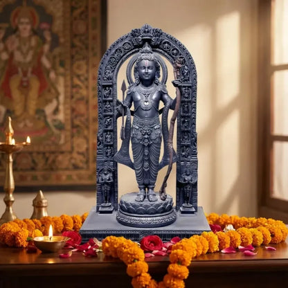 Ram lalla mdf cutout of statue in ayodhya mandir (2d)