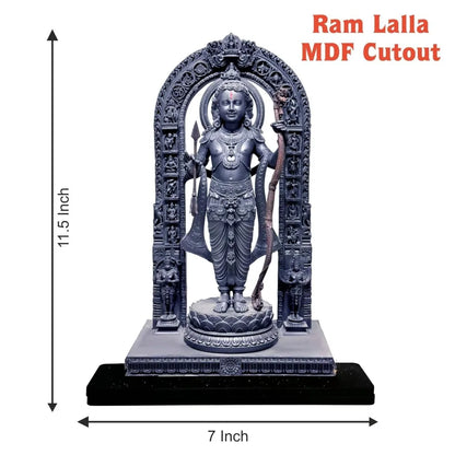 Ram lalla mdf cutout of statue in ayodhya mandir (2d)