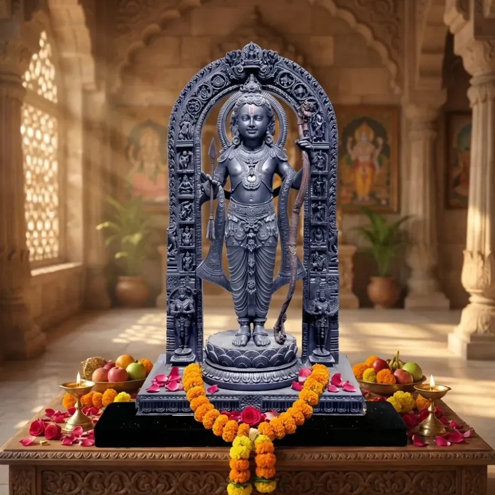 Ram lalla mdf cutout of statue in ayodhya mandir (2d)