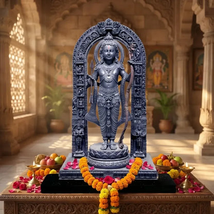 Ram lalla mdf cutout of statue in ayodhya mandir (2d)