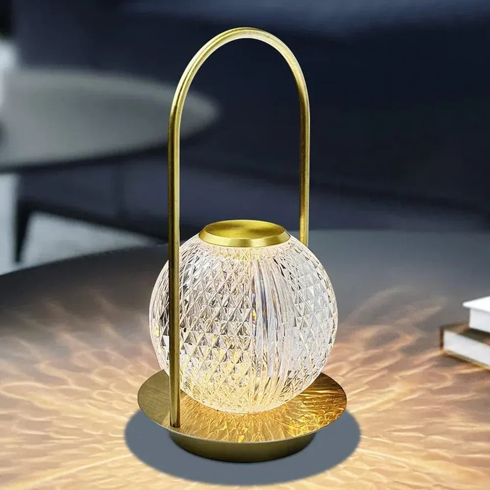 Rechargeable crystal table lamp - home improvement