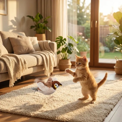 Rechargeable flapping cat toy