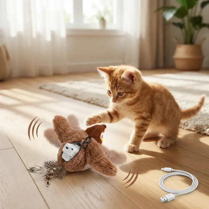 Rechargeable flapping cat toy