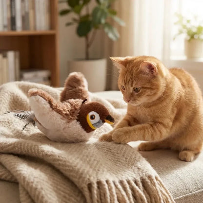 Rechargeable flapping cat toy