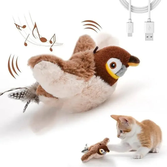 Rechargeable flapping cat toy