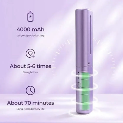 Rechargeable hot comb straightener