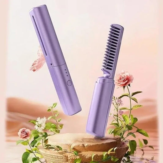 Rechargeable hot comb straightener