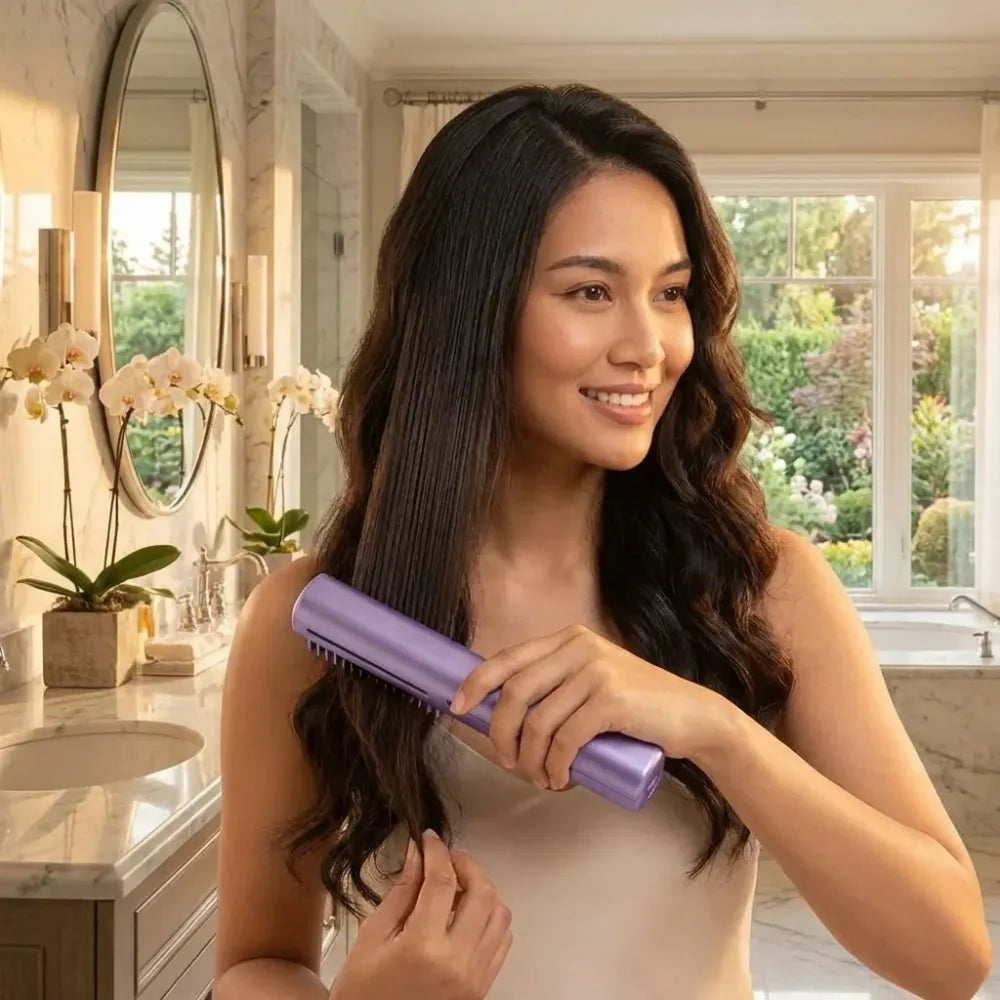 Rechargeable hot comb straightener