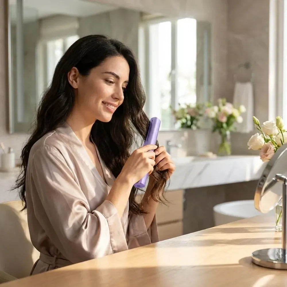 Rechargeable hot comb straightener