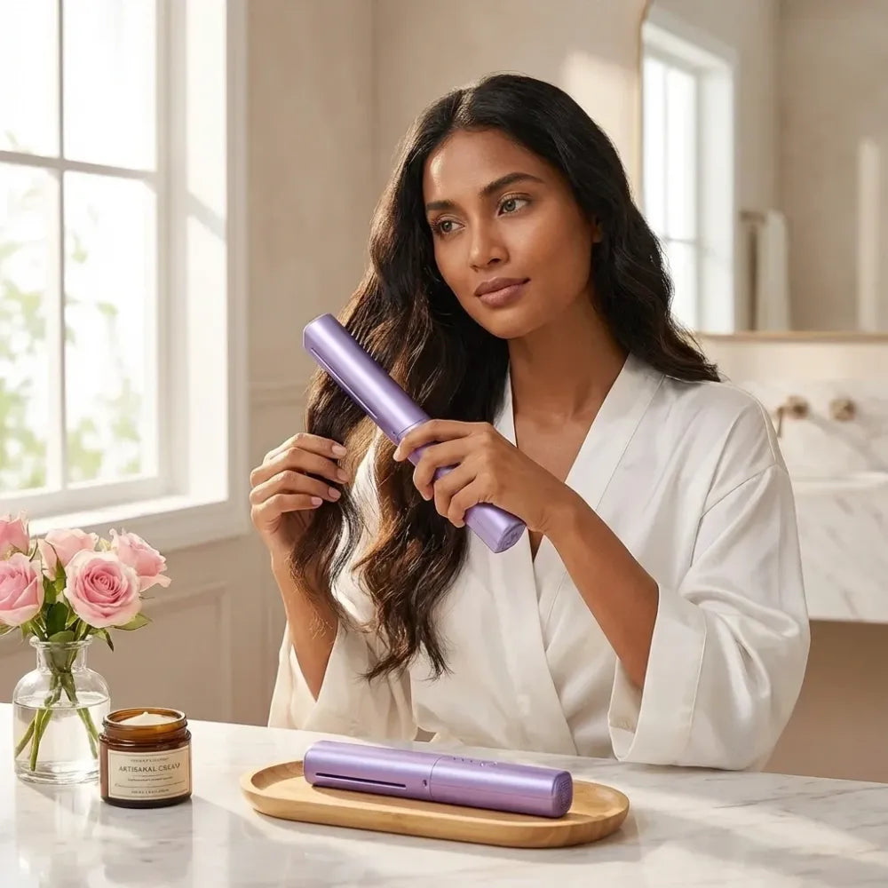 Rechargeable hot comb straightener