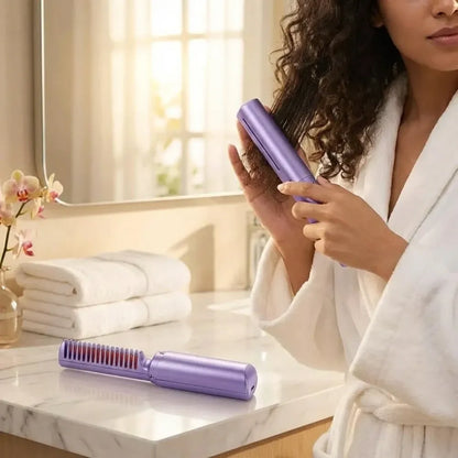 Rechargeable hot comb straightener