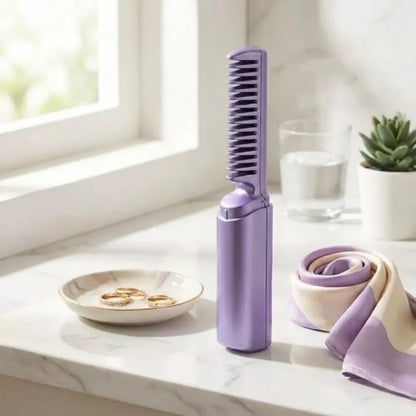 Rechargeable hot comb straightener