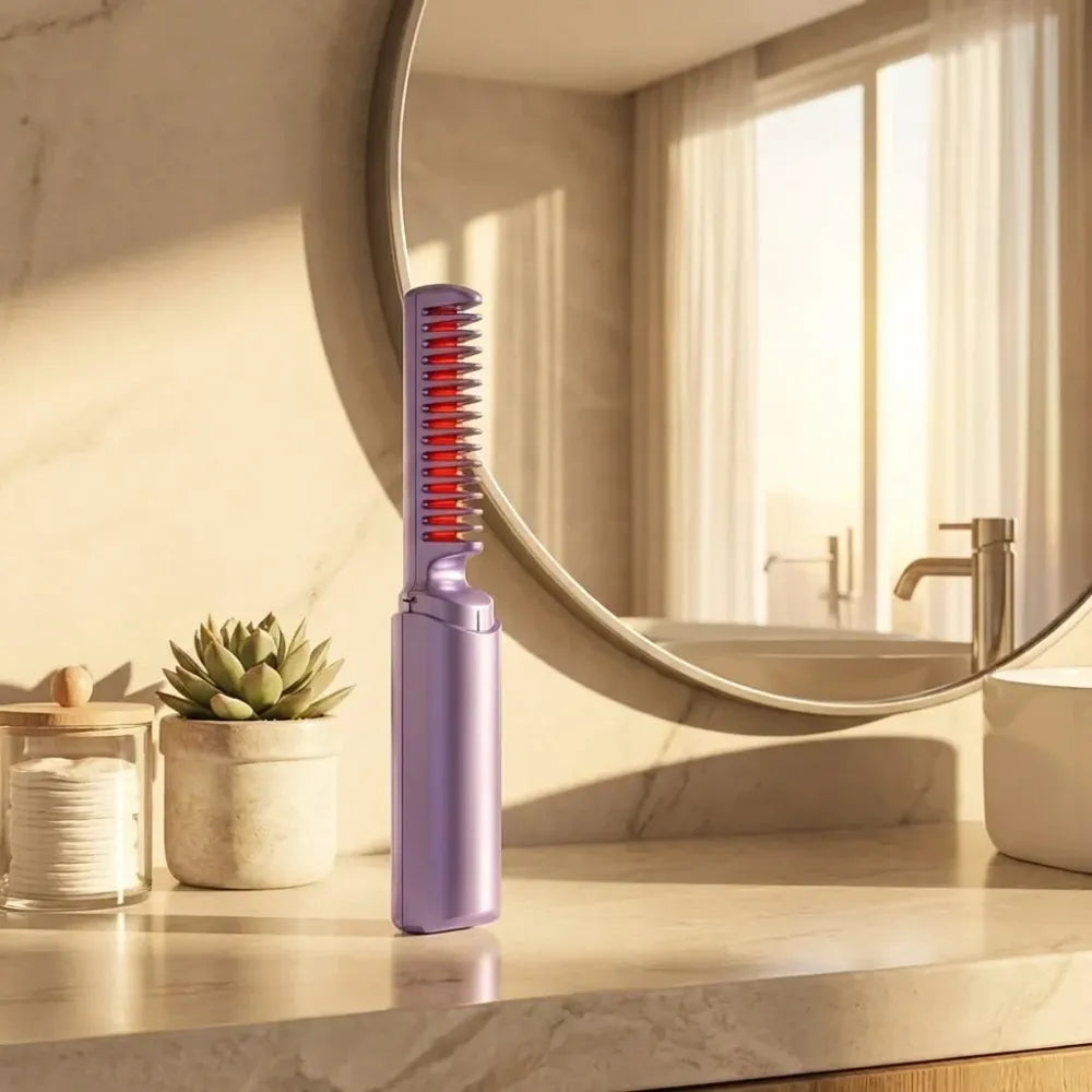 Rechargeable hot comb straightener