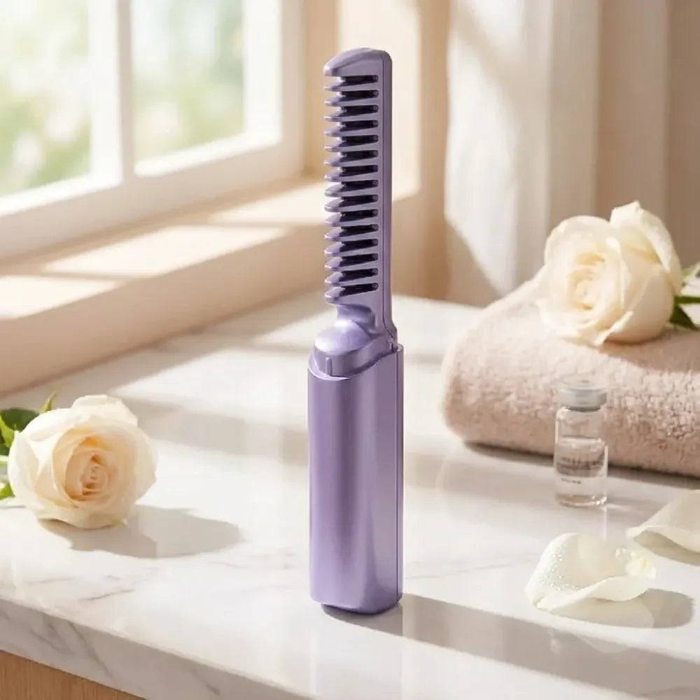 Rechargeable hot comb straightener