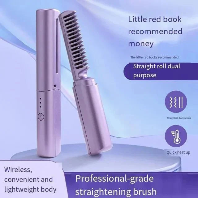 Rechargeable hot comb straightener