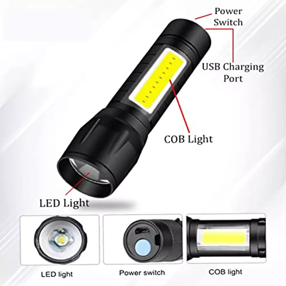 Rechargeable mini tactical flashlight