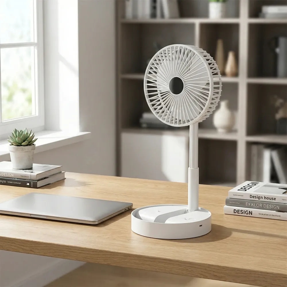 Rechargeable table fan twin-pack
