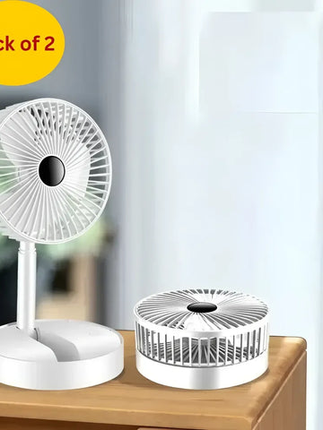 Rechargeable Table Fan Twin-Pack