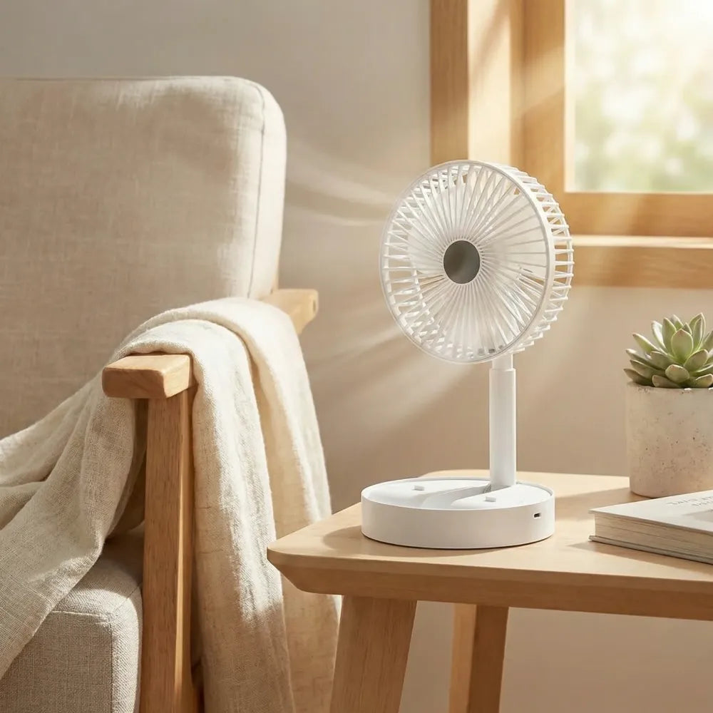 Rechargeable table fan twin-pack