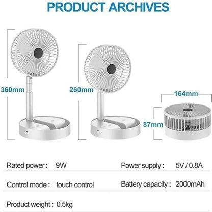 Rechargeable table/wall fan