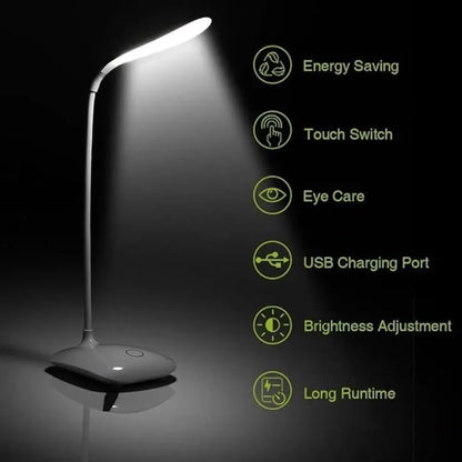 Rechargeable touch led desk lamp