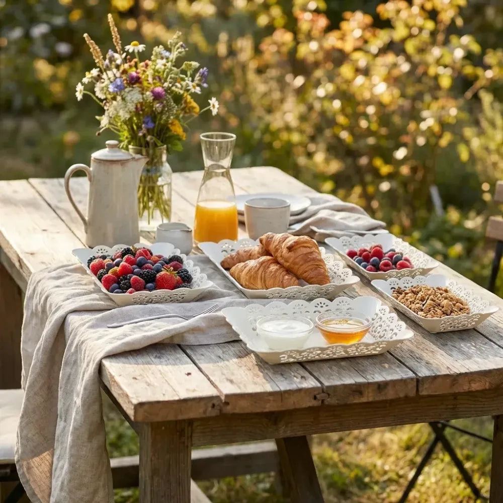 Rectangle plastic serving trays - home & kitchen