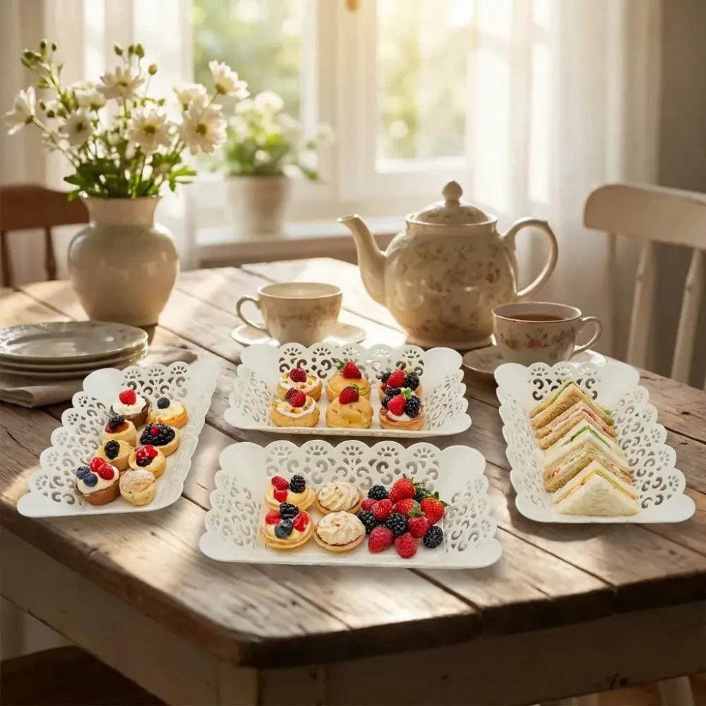 Rectangle plastic serving trays - home & kitchen