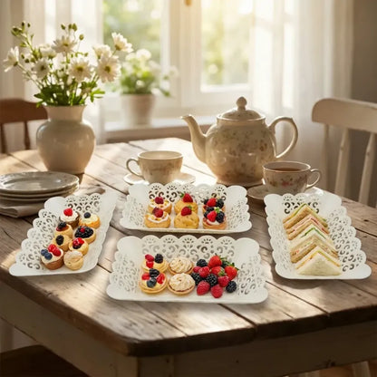 Rectangle plastic serving trays - home & kitchen