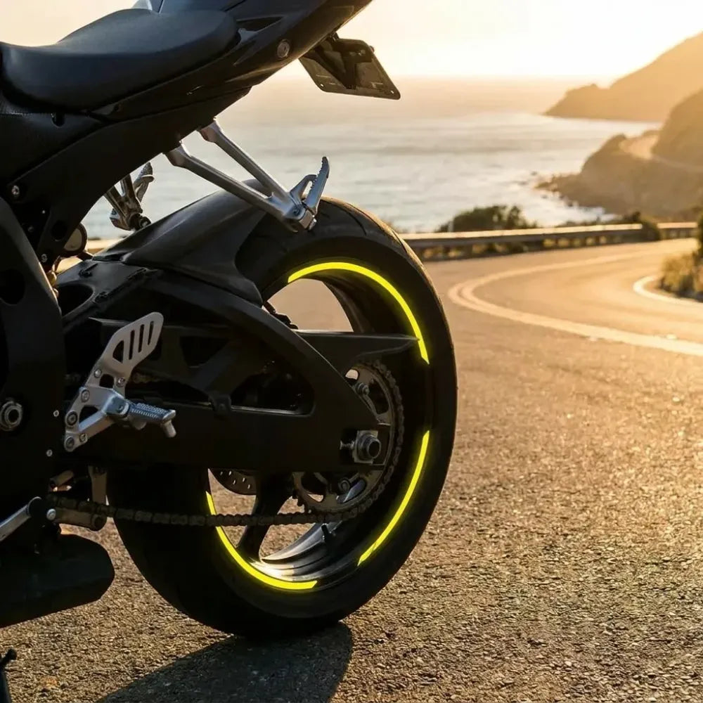 Reflective tyre & body stickers – 18 stripes