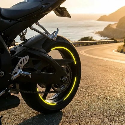 Reflective tyre & body stickers – 18 stripes