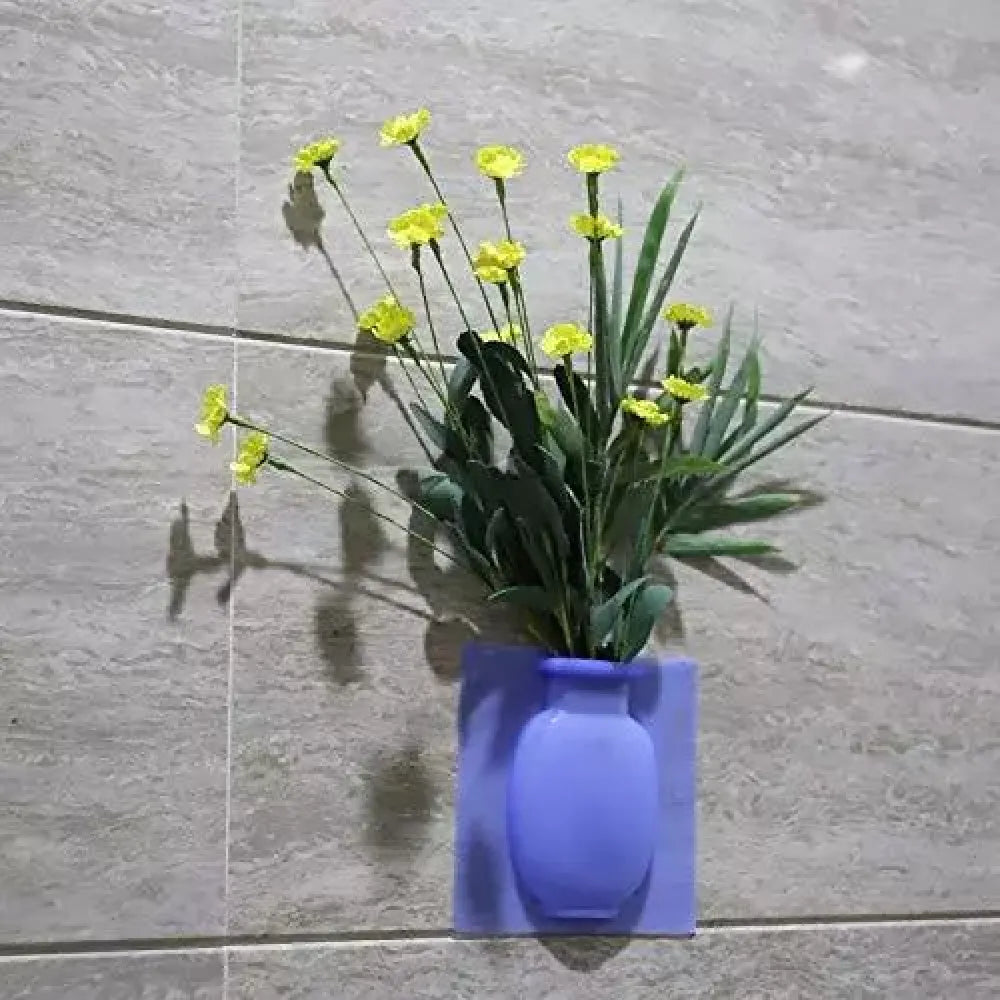 Removable sticky wall vase