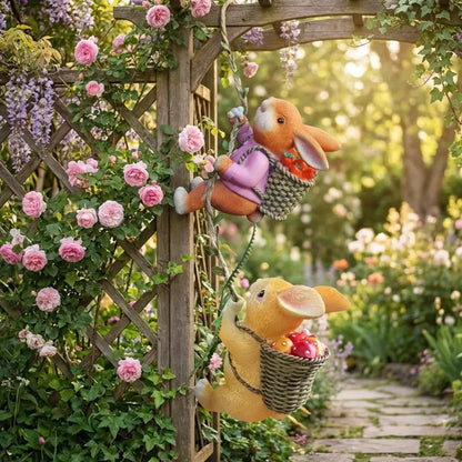 Resin garden rabbit decor