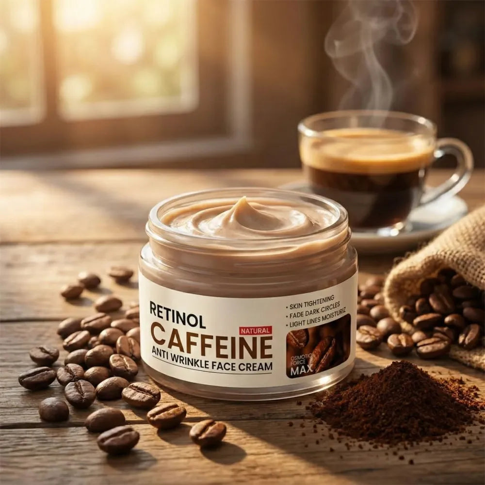 Retinol caffeine anti wrinkle face cream