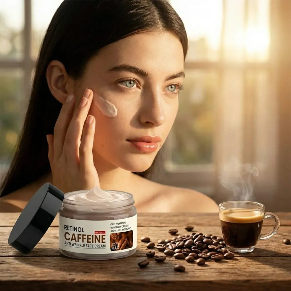 Retinol caffeine anti wrinkle face cream