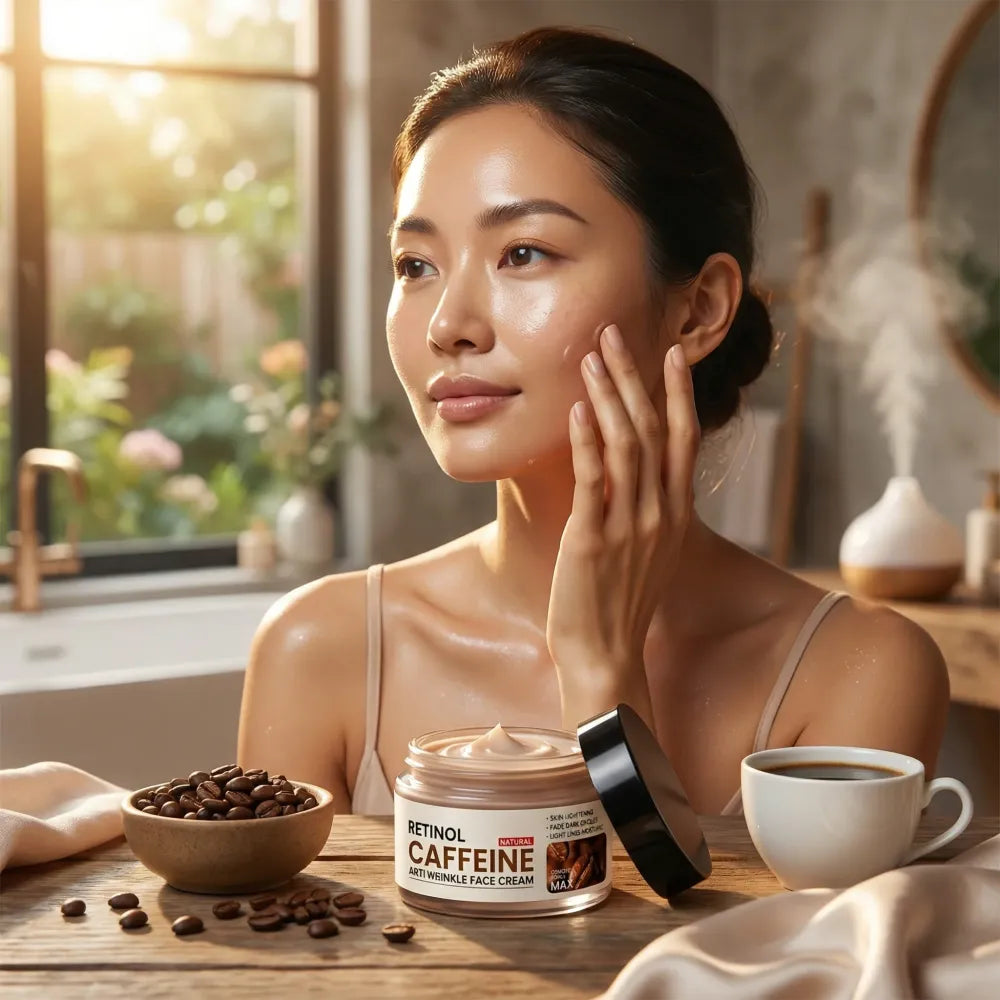 Retinol caffeine anti wrinkle face cream