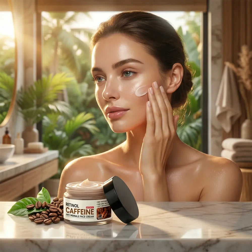 Retinol caffeine anti wrinkle face cream