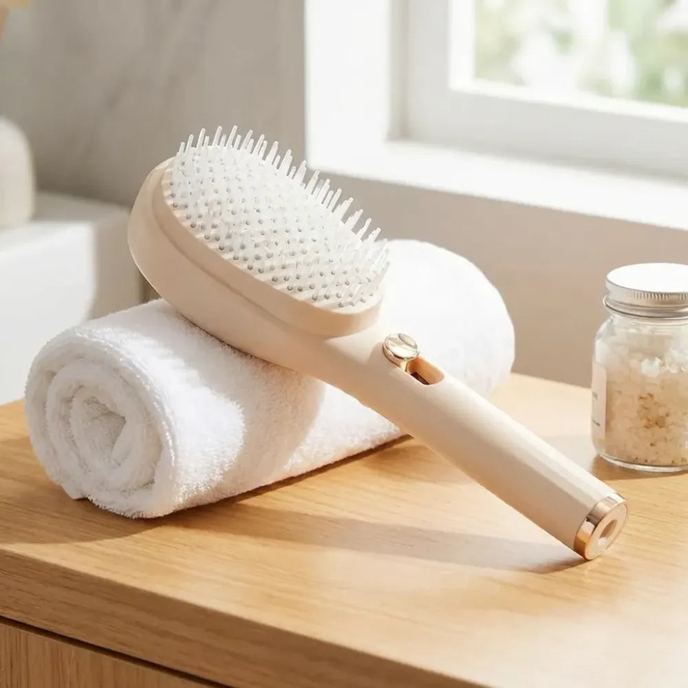 Retractable bristle scalp comb
