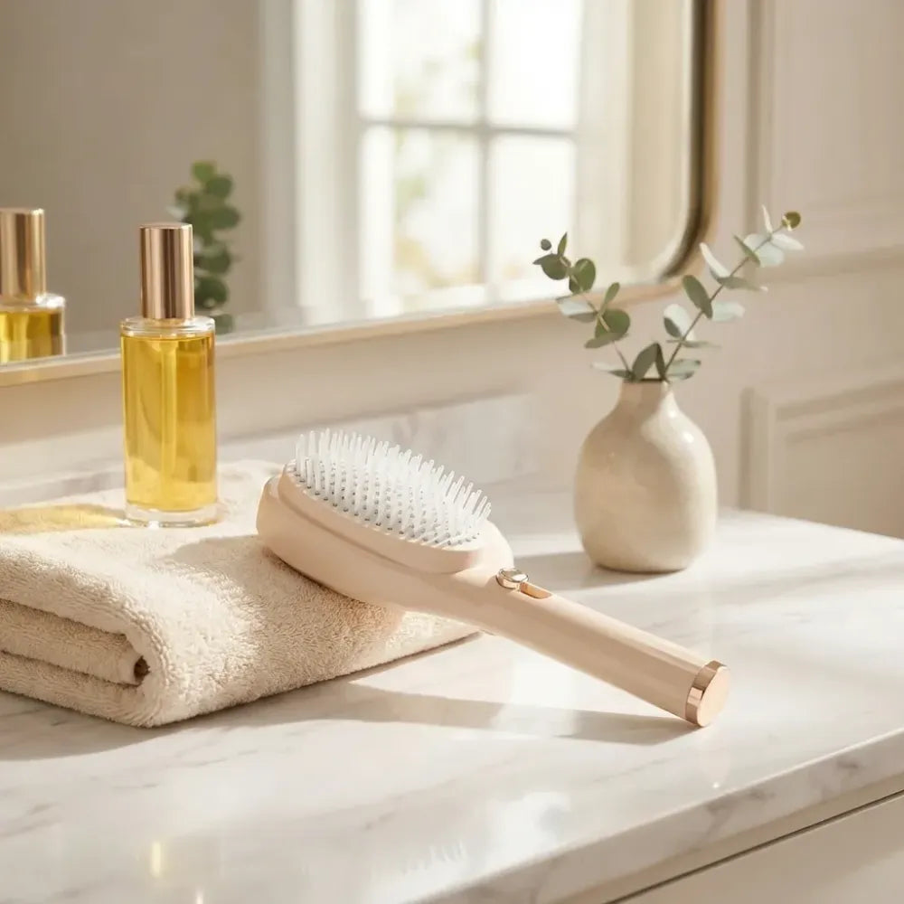 Retractable bristle scalp comb