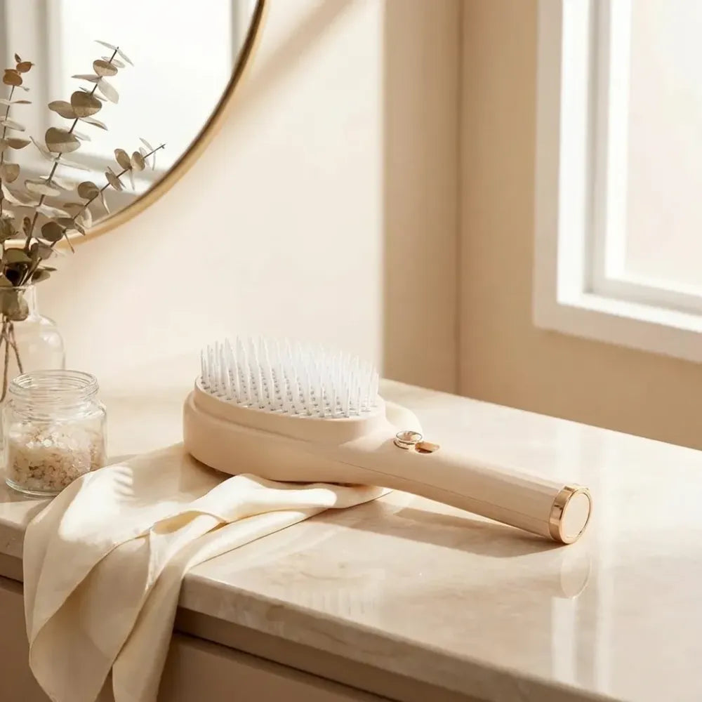 Retractable bristle scalp comb