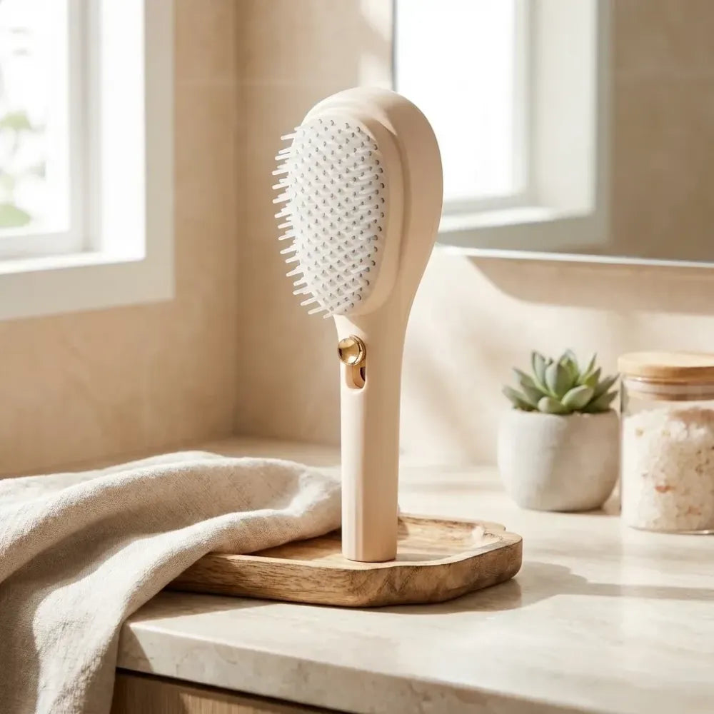 Retractable bristle scalp comb